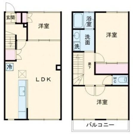 滝山テラスハウスの物件間取画像